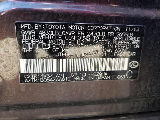 Aukcja sprzedaży 2014 Lexus Gs 350, vin: JTHBE1BL4E5031784, numer aukcji: 52512662