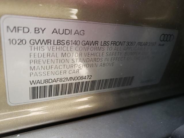 Aukcja sprzedaży 2021 Audi A8 L, vin: WAU8DAF82MN008472, numer aukcji: 52798662
