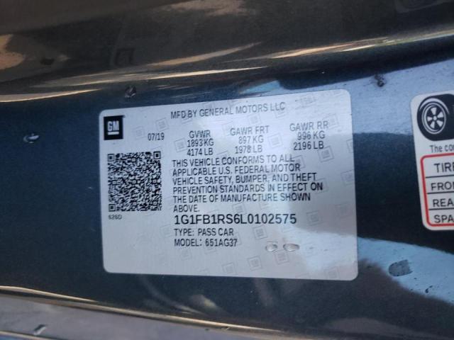 Auction sale of the 2020 Chevrolet Camaro Ls, vin: 1G1FB1RS6L0102575, lot number: 52357692