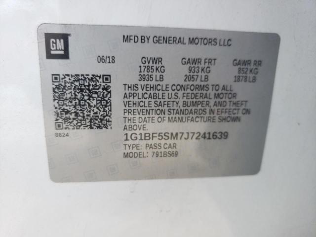 53900612 :رقم المزاد ، 1G1BF5SM7J7241639 vin ، 2018 Chevrolet Cruze Prem مزاد بيع