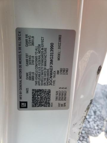 Продажа на аукционе авто 2021 Chevrolet Silverado, vin: 3GCNWAEF3MG313990, номер лота: 55117872