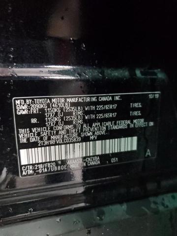 55666982 :رقم المزاد ، 2T3H1RFV0LC035839 vin ، 2020 Toyota Rav4 Le مزاد بيع