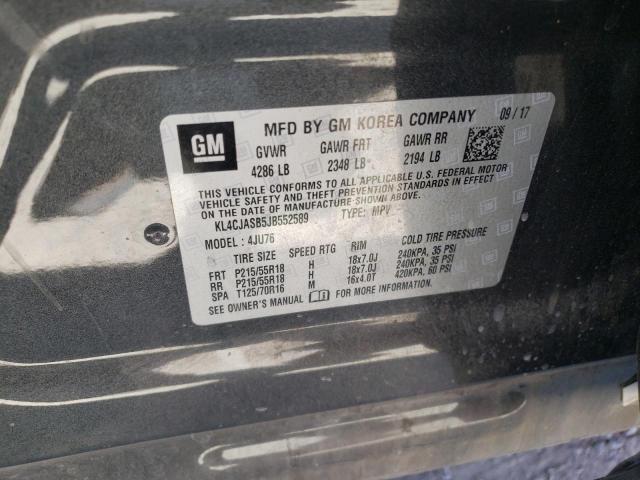 Продаж на аукціоні авто 2018 Buick Encore Pre, vin: KL4CJASB5JB552589, номер лоту: 55776952