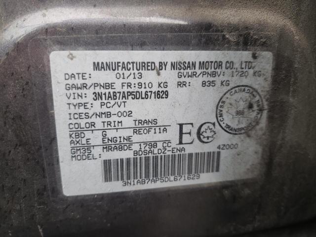 56196272 :رقم المزاد ، 3N1AB7AP5DL671629 vin ، 2013 Nissan Sentra S مزاد بيع
