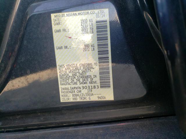 Продажа на аукционе авто 2015 Nissan Altima 2.5, vin: 1N4AL3APXFN303183, номер лота: 56112352