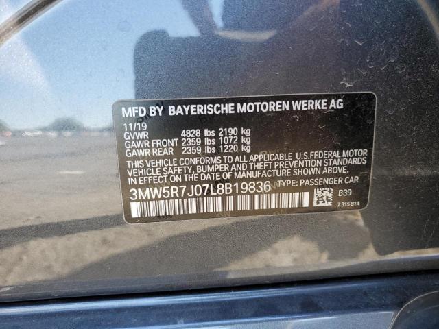Aukcja sprzedaży 2020 Bmw 330xi, vin: 3MW5R7J07L8B19836, numer aukcji: 56407402