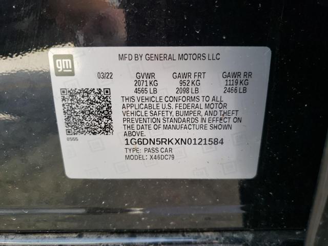 57222872 :رقم المزاد ، 1G6DN5RKXN0121584 vin ، 2022 Cadillac Ct5 Premium Luxury مزاد بيع