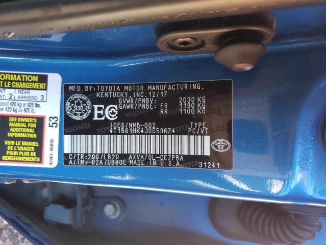 Aukcja sprzedaży 2018 Toyota Camry Xse, vin: 4T1B61HK4JU059674, numer aukcji: 57346022