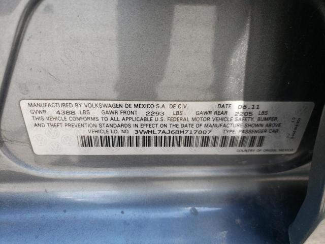 57856102 :رقم المزاد ، 3VWML7AJ6BM717007 vin ، 2011 Volkswagen Jetta Tdi مزاد بيع