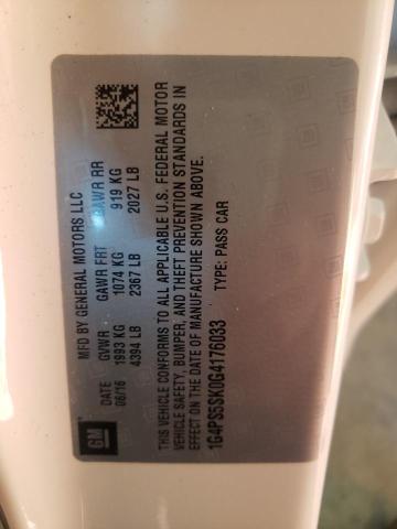 58865312 :رقم المزاد ، 1G4PS5SK0G4176033 vin ، 2016 Buick Verano مزاد بيع