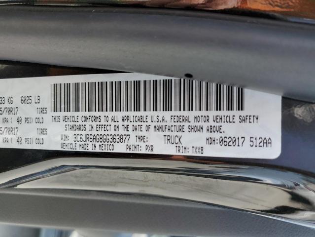 2016 Ram 1500 St მანქანა იყიდება აუქციონზე, vin: 3C6JR6AG8GG363877, აუქციონის ნომერი: 59549312