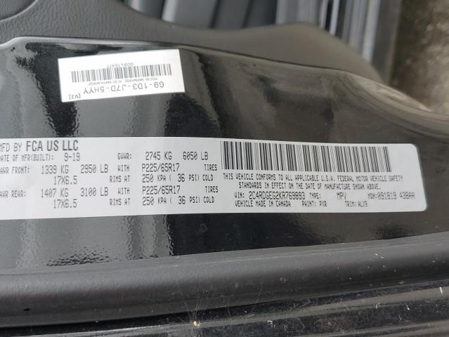 59892322 :رقم المزاد ، 2C4RDGEG2KR769893 vin ، 2019 Dodge Grand Cara مزاد بيع