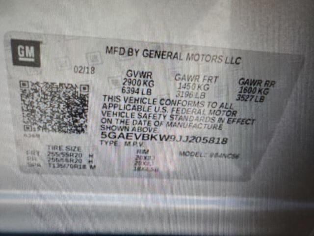 Aukcja sprzedaży 2018 Buick Enclave Pr, vin: 5GAEVBKW9JJ205818, numer aukcji: 59828162