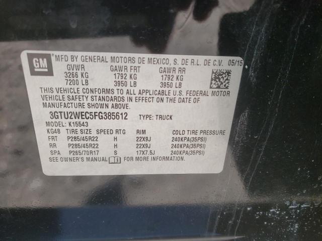 60458432 :رقم المزاد ، 3GTU2WEC5FG385612 vin ، 2015 Gmc Sierra K1500 Denali مزاد بيع