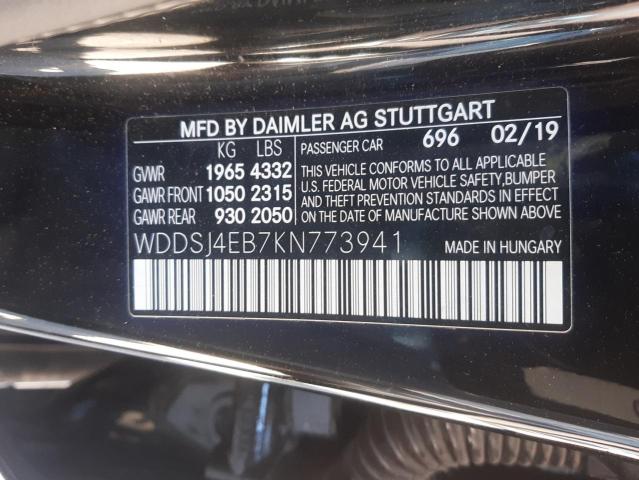Aukcja sprzedaży 2019 Mercedes-benz Cla 250, vin: WDDSJ4EB7KN773941, numer aukcji: 62222532