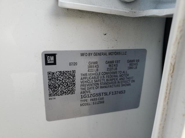 Продажа на аукционе авто 2020 Chevrolet Malibu Rs, vin: 1G1ZG5ST5LF137453, номер лота: 61362012