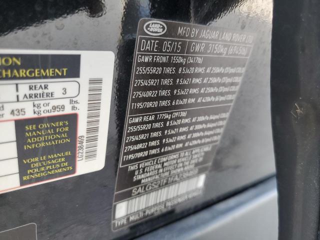 Aukcja sprzedaży 2015 Land Rover Range Rover Supercharged, vin: SALGS2TF1FA238469, numer aukcji: 62844932