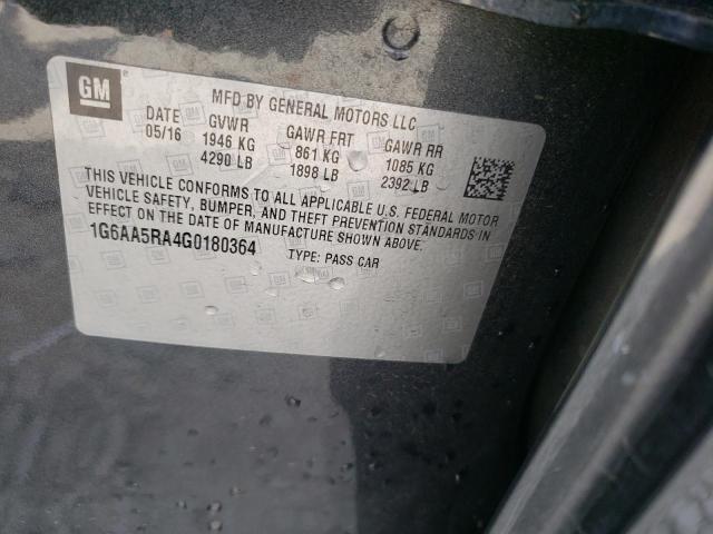 Aukcja sprzedaży 2016 Cadillac Ats, vin: 1G6AA5RA4G0180364, numer aukcji: 62793092
