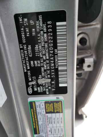 Продажа на аукционе авто 2013 Kia Optima Lx, vin: 5XXGM4A74DG222938, номер лота: 62826492