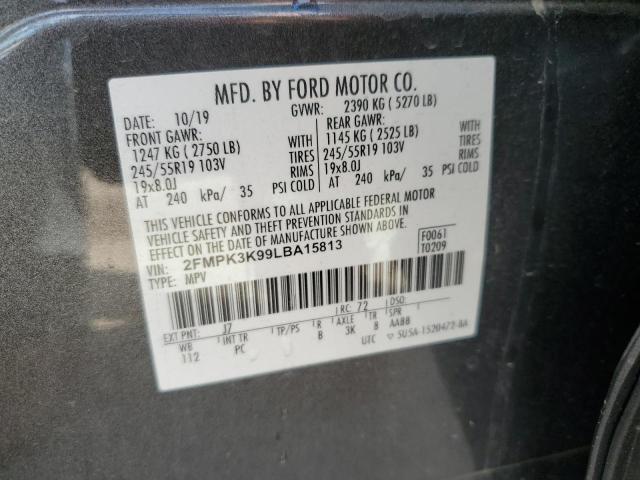 Продаж на аукціоні авто 2020 Ford Edge Titanium, vin: 2FMPK3K99LBA15813, номер лоту: 63191012
