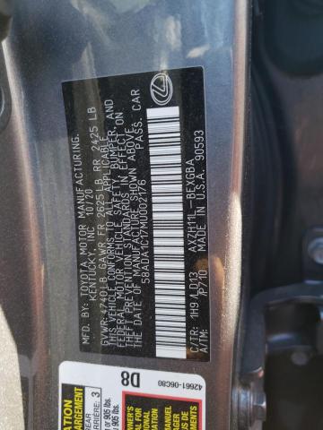 2021 Lexus Es 300h მანქანა იყიდება აუქციონზე, vin: 58ADA1C17MU002176, აუქციონის ნომერი: 63375722