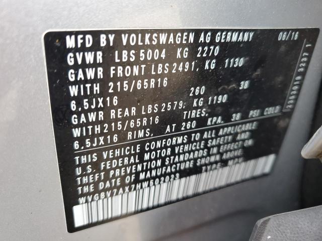 63515062 :رقم المزاد ، WVGBV7AX7HW502023 vin ، 2017 Volkswagen Tiguan S مزاد بيع