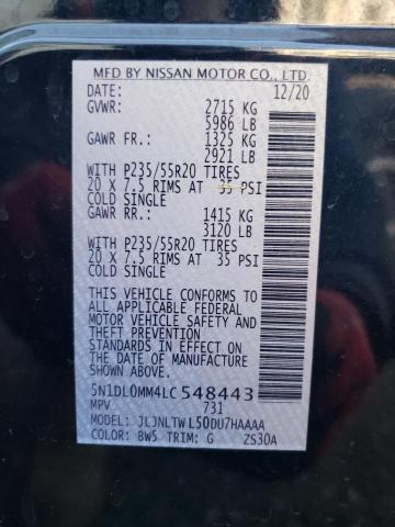 Aukcja sprzedaży 2020 Infiniti Qx60 Luxe, vin: 5N1DL0MM4LC548443, numer aukcji: 64110852