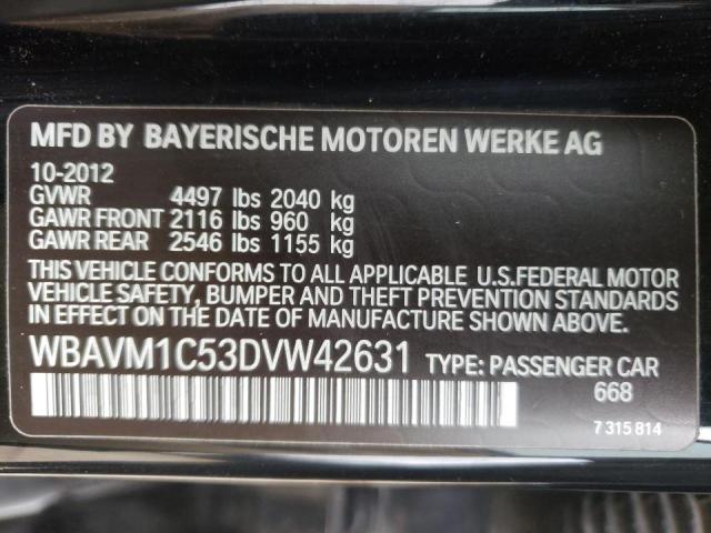 Aukcja sprzedaży 2013 Bmw X1 Sdrive28i, vin: WBAVM1C53DVW42631, numer aukcji: 63987632