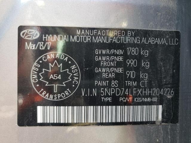 Продажа на аукционе авто 2017 Hyundai Elantra Se, vin: 5NPD74LFXHH204226, номер лота: 65091032