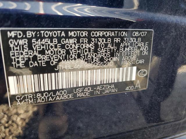 Aukcja sprzedaży 2008 Lexus Ls 460, vin: JTHBL46F985055210, numer aukcji: 63829762