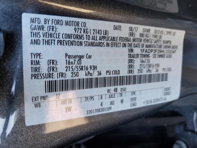 Продажа на аукционе авто 2017 Ford Focus Se, vin: 1FADP3F29HL332347, номер лота: 65211042