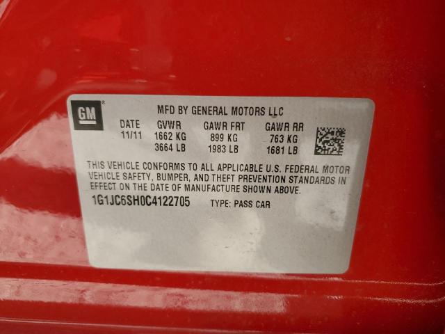 Продажа на аукционе авто 2012 Chevrolet Sonic Lt, vin: 1G1JC6SH0C4122705, номер лота: 65399332