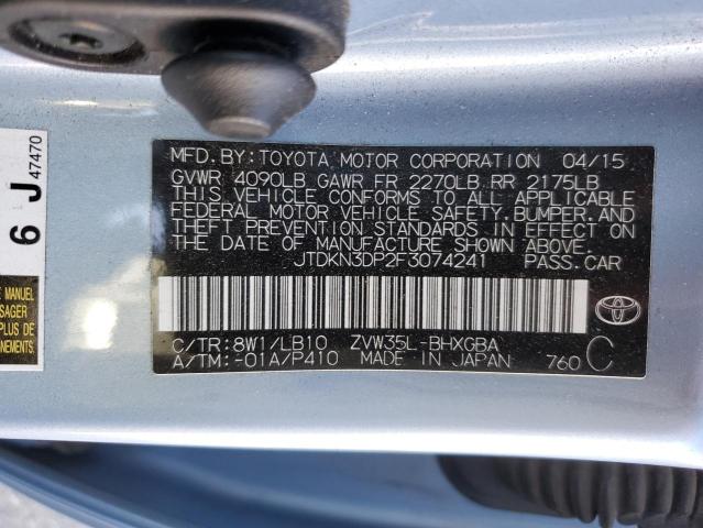 Aukcja sprzedaży 2015 Toyota Prius Plug-in, vin: JTDKN3DP2F3074241, numer aukcji: 66141472