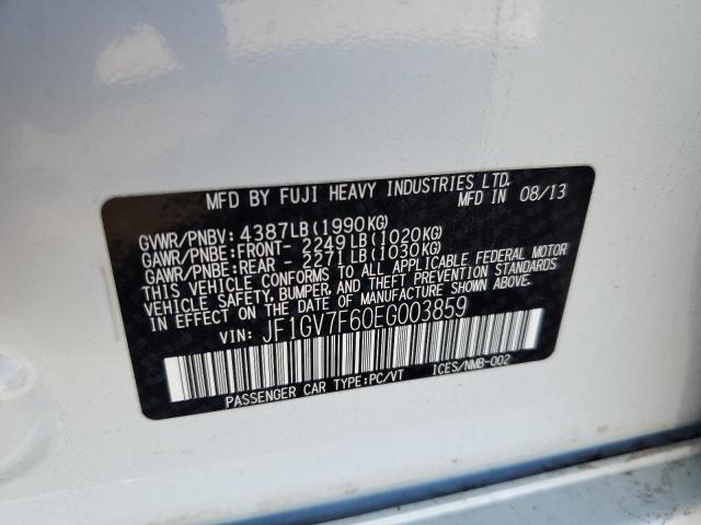 2014 Subaru Impreza Wrx მანქანა იყიდება აუქციონზე, vin: JF1GV7F60EG003859, აუქციონის ნომერი: 66209052