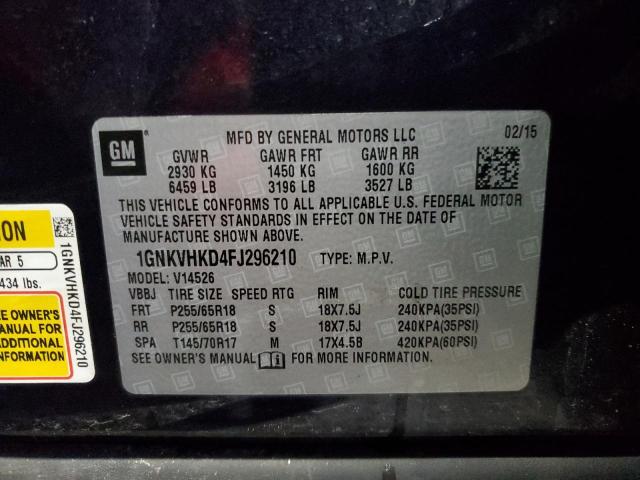 Продажа на аукционе авто 2015 Chevrolet Traverse Lt, vin: 1GNKVHKD4FJ296210, номер лота: 66179302
