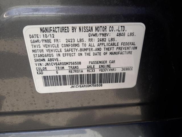 Продаж на аукціоні авто 2013 Infiniti G37, vin: JN1CV6AR0DM756508, номер лоту: 66398542