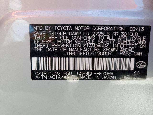 Продаж на аукціоні авто 2013 Lexus Ls 460, vin: JTHBL5EF0D5120009, номер лоту: 65445352