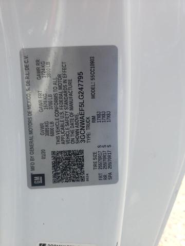 Продажа на аукционе авто 2020 Chevrolet Silverado, vin: 3GCNWAEF5LG247795, номер лота: 66833792