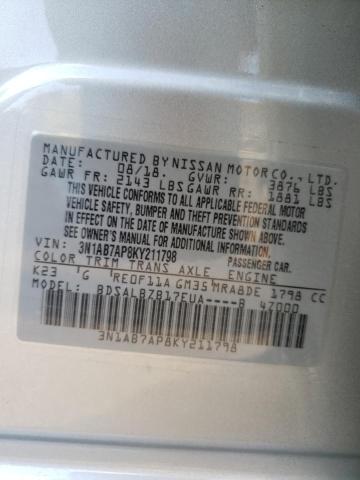 2019 Nissan Sentra S მანქანა იყიდება აუქციონზე, vin: 3N1AB7AP8KY211798, აუქციონის ნომერი: 66613532