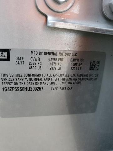 66719282 :رقم المزاد ، 1G4ZP5SS0HU209267 vin ، 2017 Buick Lacrosse Essence مزاد بيع