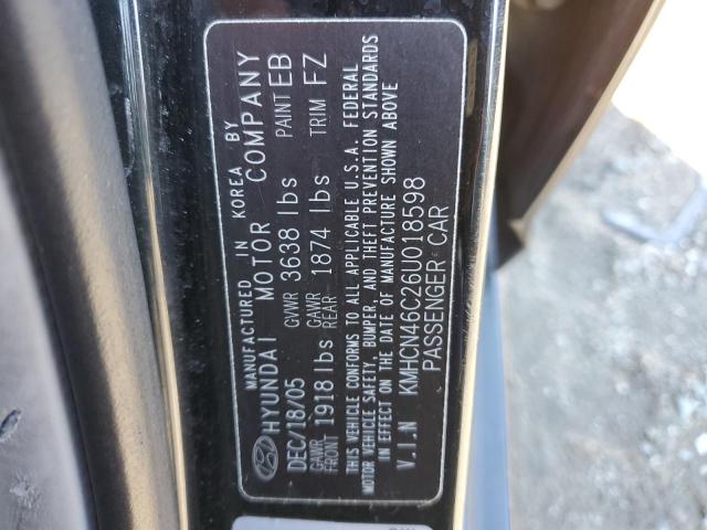 2006 Hyundai Accent Gls მანქანა იყიდება აუქციონზე, vin: KMHCN46C26U018598, აუქციონის ნომერი: 66537902