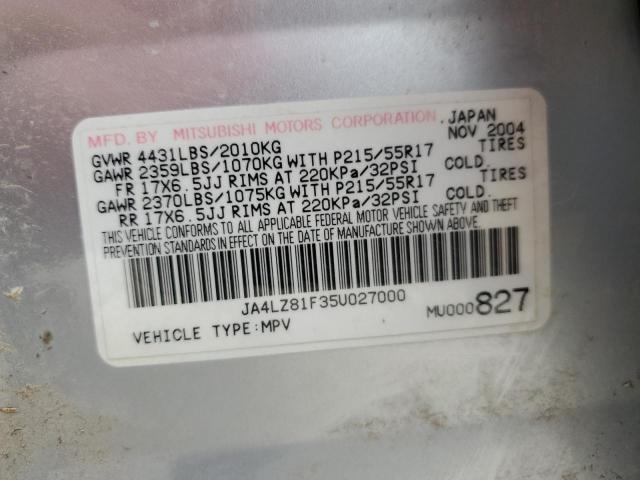 2005 Mitsubishi Outlander Limited მანქანა იყიდება აუქციონზე, vin: JA4LZ81F35U027000, აუქციონის ნომერი: 67171812