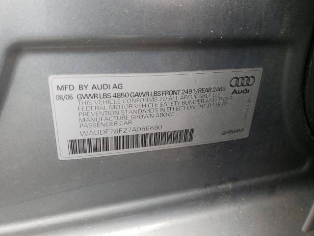 Продаж на аукціоні авто 2007 Audi A4 2.0t Quattro, vin: WAUDF78E27A066690, номер лоту: 66037512