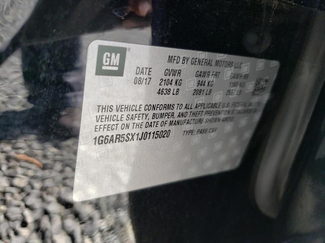 Aukcja sprzedaży 2018 Cadillac Cts Luxury, vin: 1G6AR5SX1J0115020, numer aukcji: 67615862
