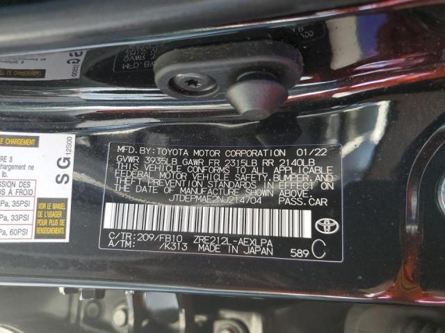 2022 Toyota Corolla Le მანქანა იყიდება აუქციონზე, vin: JTDEPMAE2NJ214704, აუქციონის ნომერი: 67060912