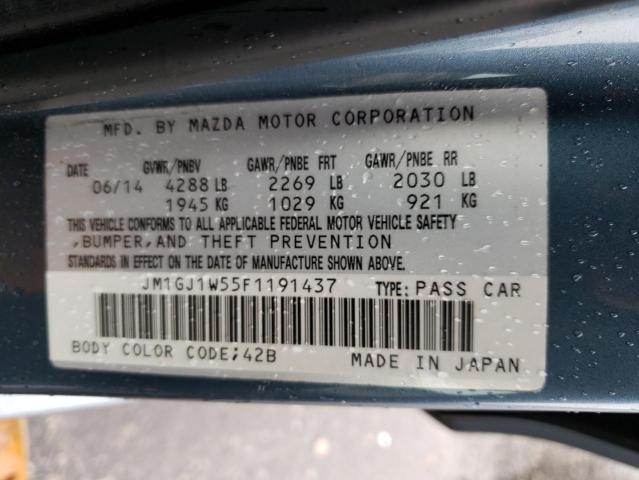 Продаж на аукціоні авто 2015 Mazda 6 Grand Touring, vin: JM1GJ1W55F1191437, номер лоту: 67800982