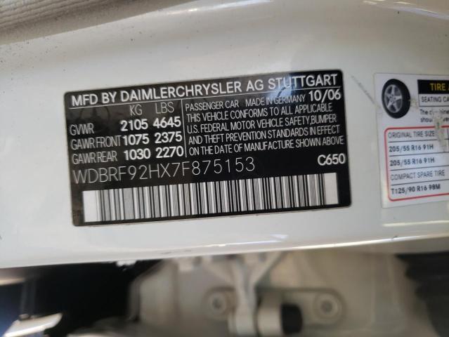 Aukcja sprzedaży 2007 Mercedes-benz C 280 4matic, vin: WDBRF92HX7F875153, numer aukcji: 67143092