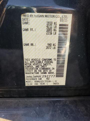 Aukcja sprzedaży 2015 Nissan Altima 2.5, vin: 1N4AL3APXFC292777, numer aukcji: 68206722