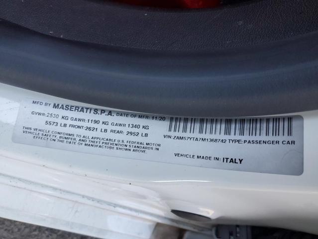 Aukcja sprzedaży 2021 Maserati Ghibli S, vin: ZAM57YTA7M1368742, numer aukcji: 68281092