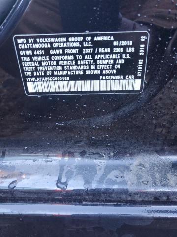Продаж на аукціоні авто 2019 Volkswagen Passat Wolfsburg, vin: 1VWLA7A38KC000189, номер лоту: 66858452